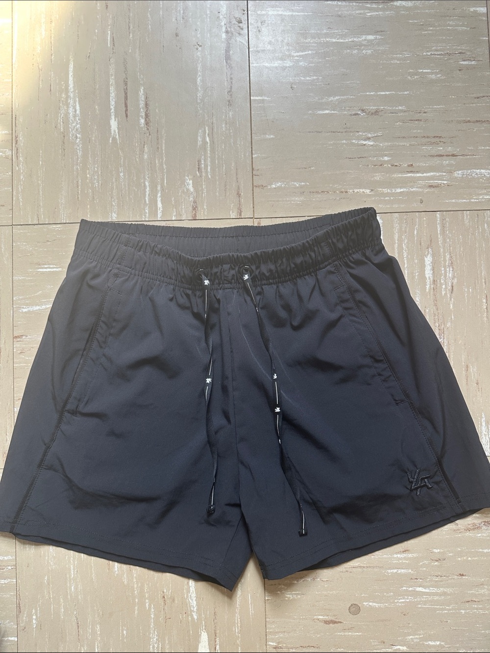 YoungLA Black Athletic Shorts with Drawstring Bodybuilding